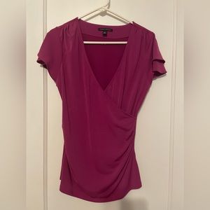 Banana Republic Women’s Faux Wrap Top Pink - Size Medium